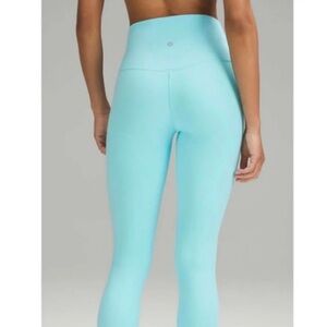 Lululemon Wunder Train High Rise Leggings Cyan Blue Size 6